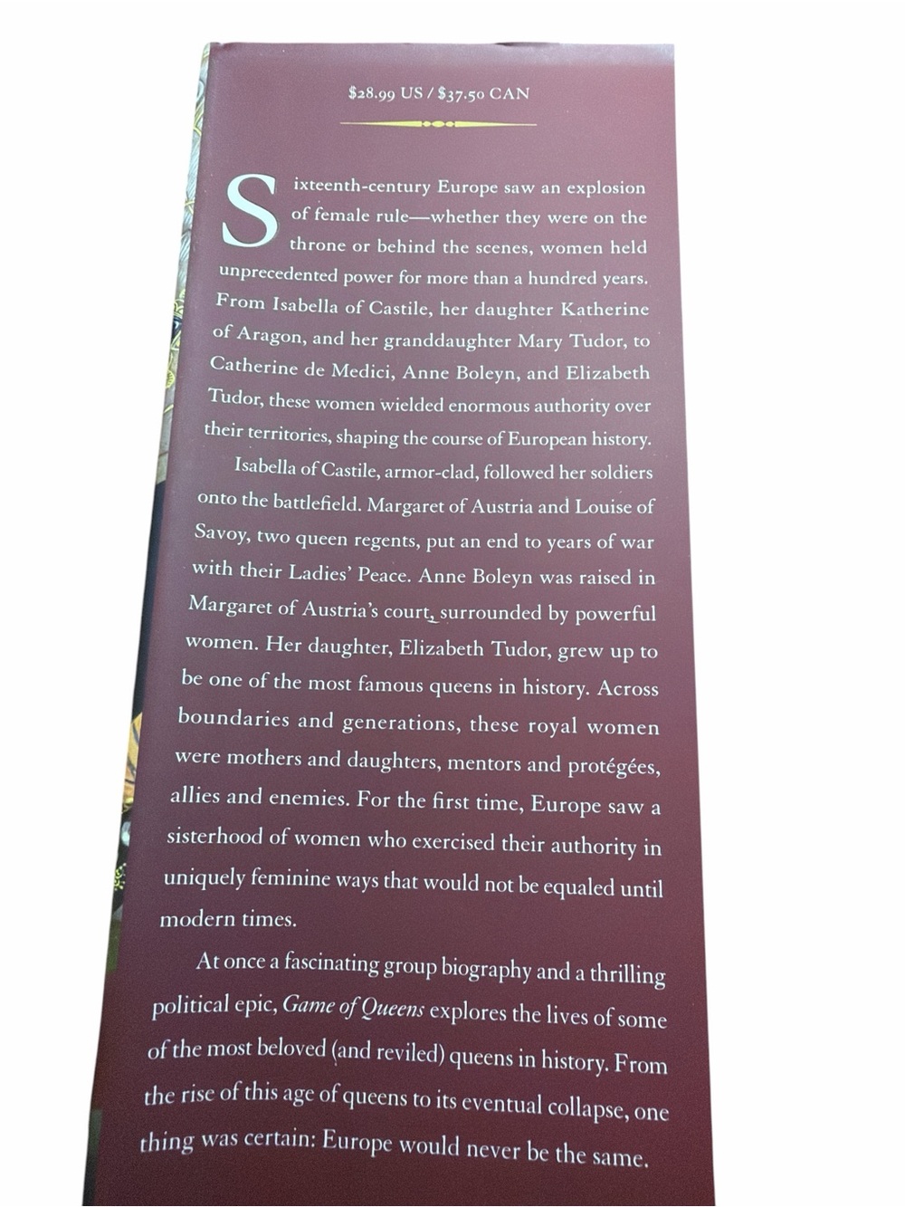 Game of Queens Sarah Gristwood Hardcover History Renaissance Europe - Picture 3 of 4